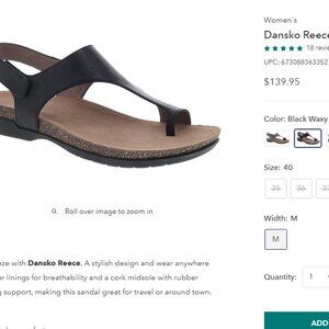 Dankso Women's Reece Sandals Size 38